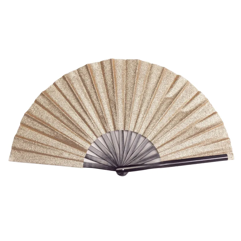 Auryana Gold Glitter Clack Fan made by Folklore Shop