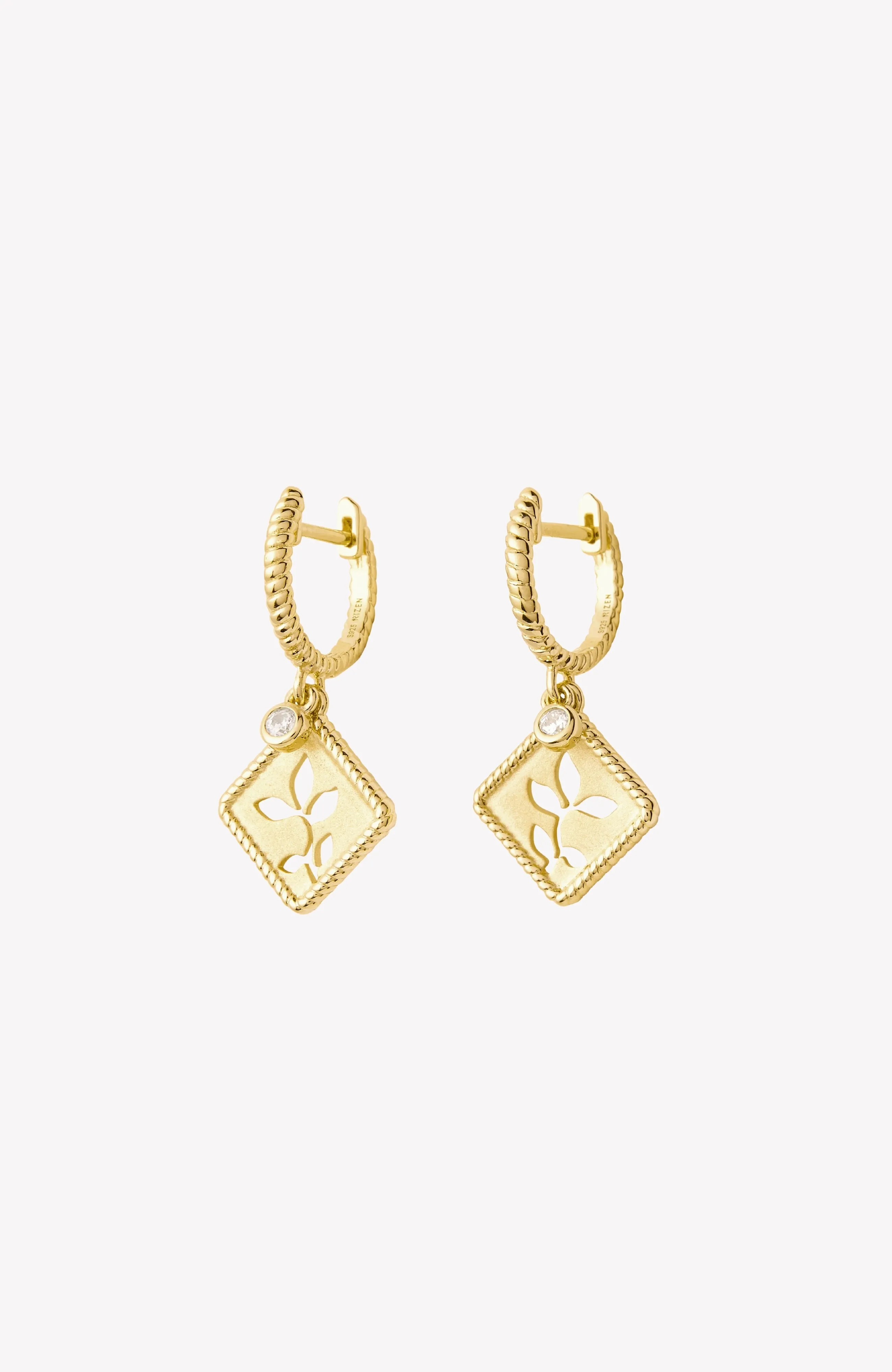 Olive Leaf Hoop Earrings sold by Folklore Shop