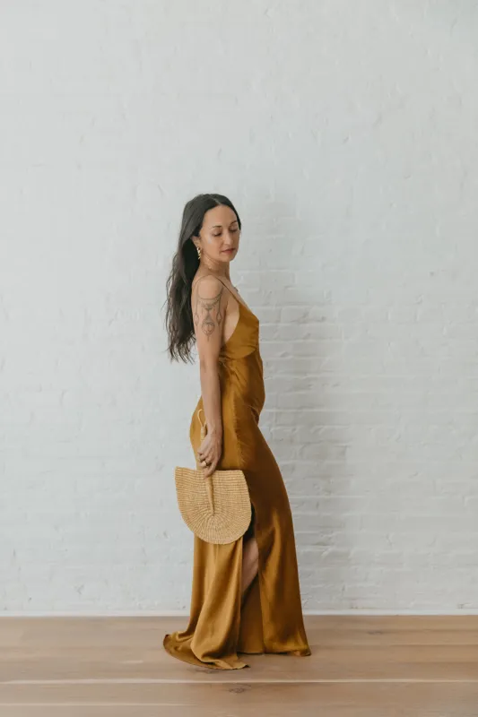 NOVA – Slip Dress – Brass sold by Folklore Shop