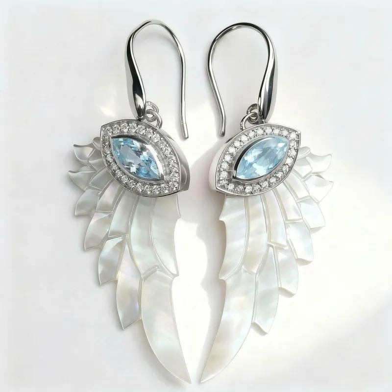 Aurora Earrings ( Petite, Sterling Silver) sold by Folklore Shop