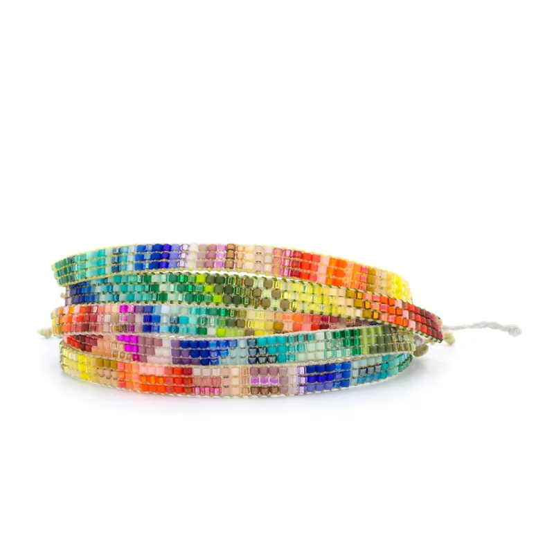 COLOR GEOMÉTRICO Miyuki Adjustable Bracelet sold by Folklore Shop