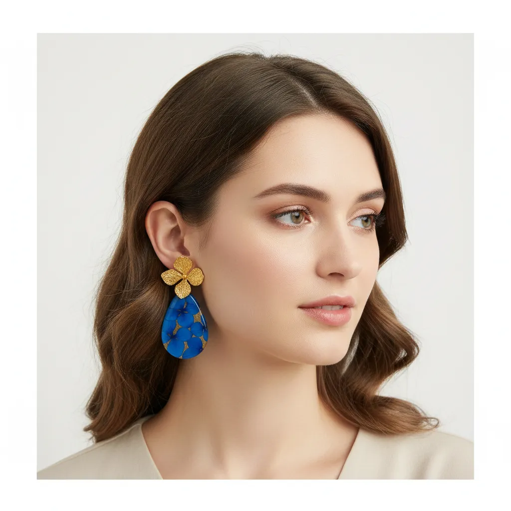 Golden Bloom Drops - L sold by Folklore Shop product image thumbnail 4
