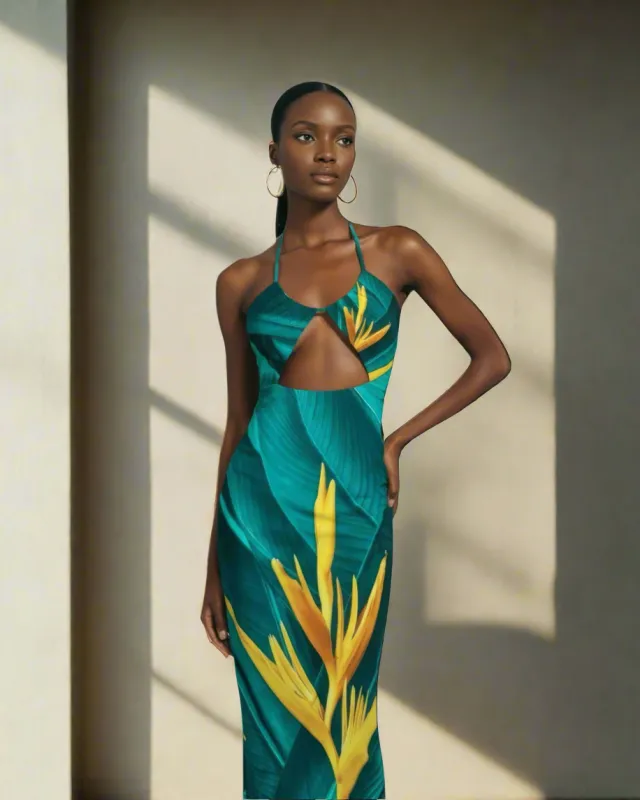 Talon Dream Halter Maxi Dress sold by Folklore Shop