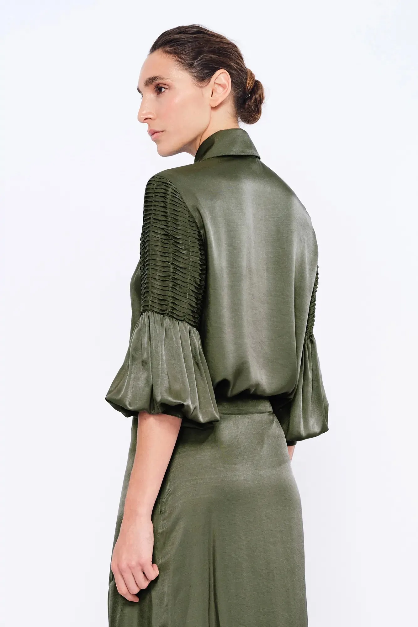 Tilsa Artisan Detail Blouse | Olive sold by Folklore Shop product image thumbnail 3