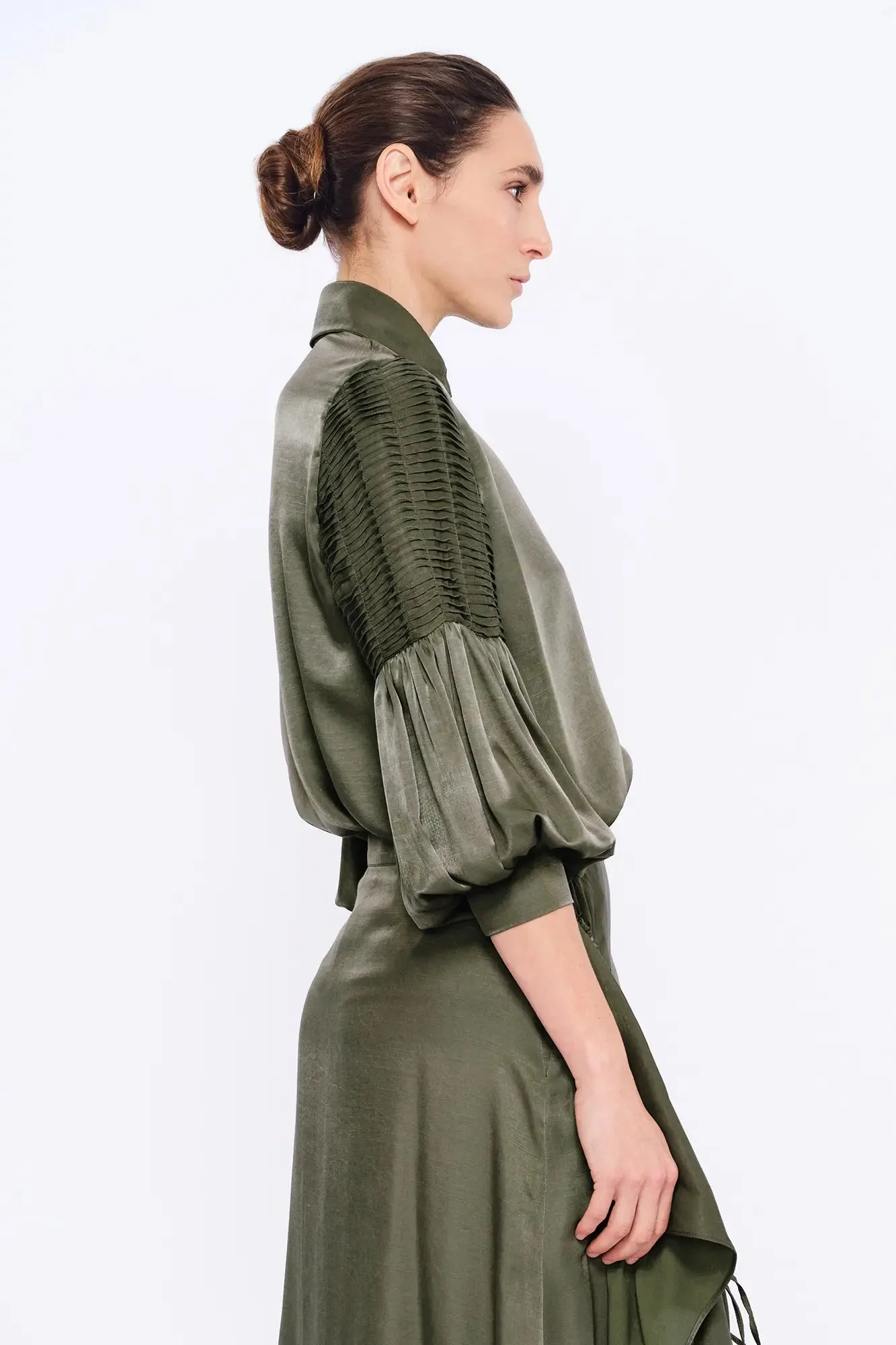 Tilsa Artisan Detail Blouse | Olive sold by Folklore Shop product image thumbnail 4