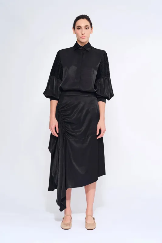 Tilsa Artisan Detail Blouse | Black sold by Folklore Shop