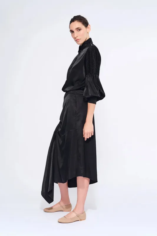 Olenka Ruched Midi Skirt sold by Folklore Shop