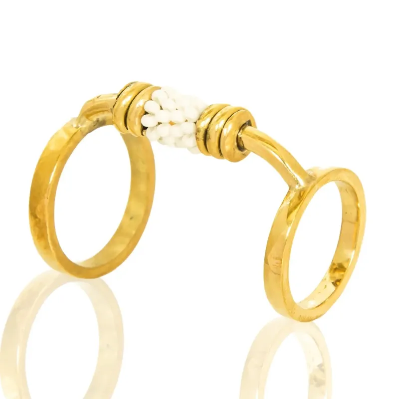 Monifa Beaded Ring sold by Folklore Shop