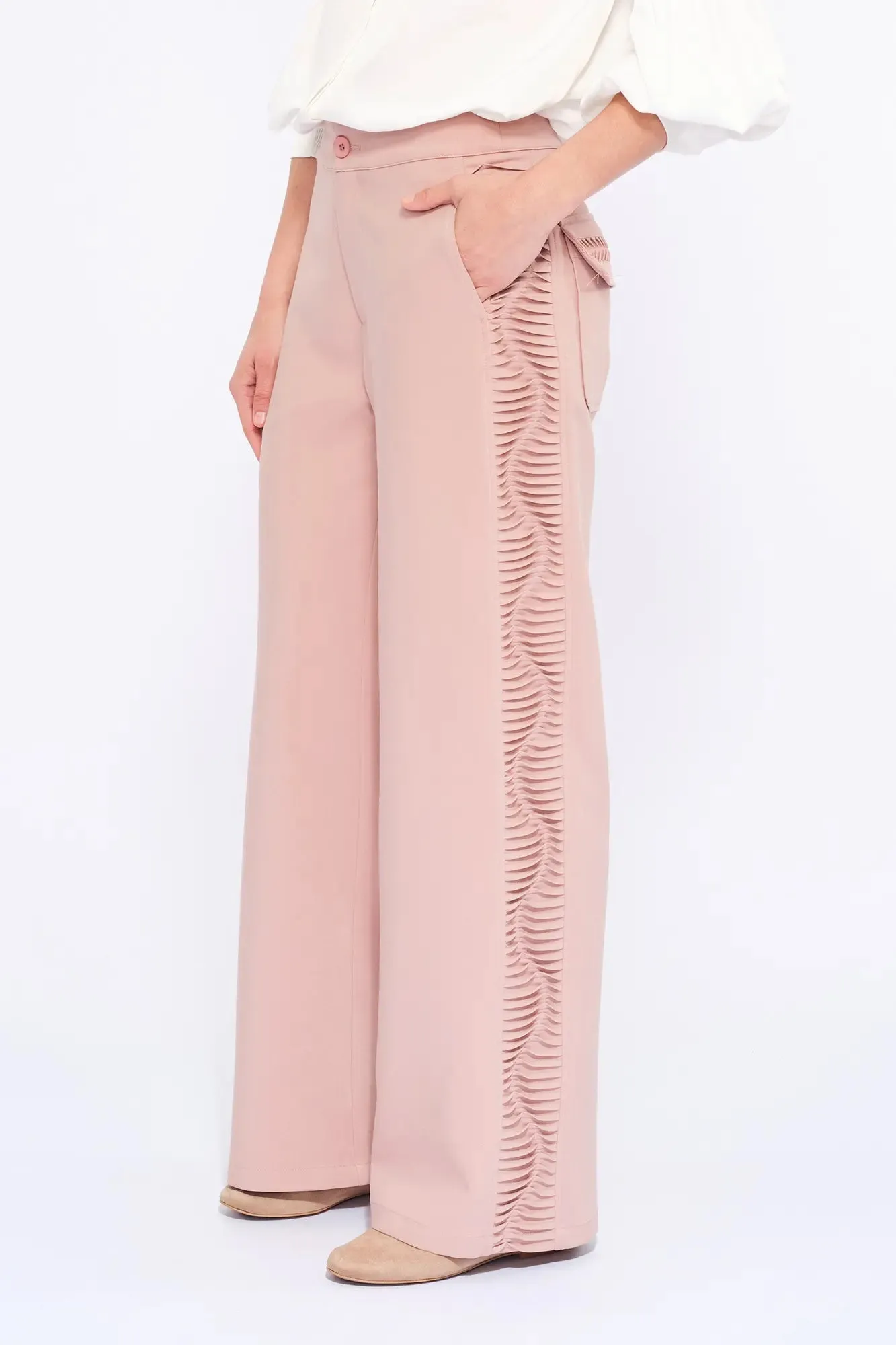 Parker Straight-Leg Trouser | Rose sold by Folklore Shop product image thumbnail 3