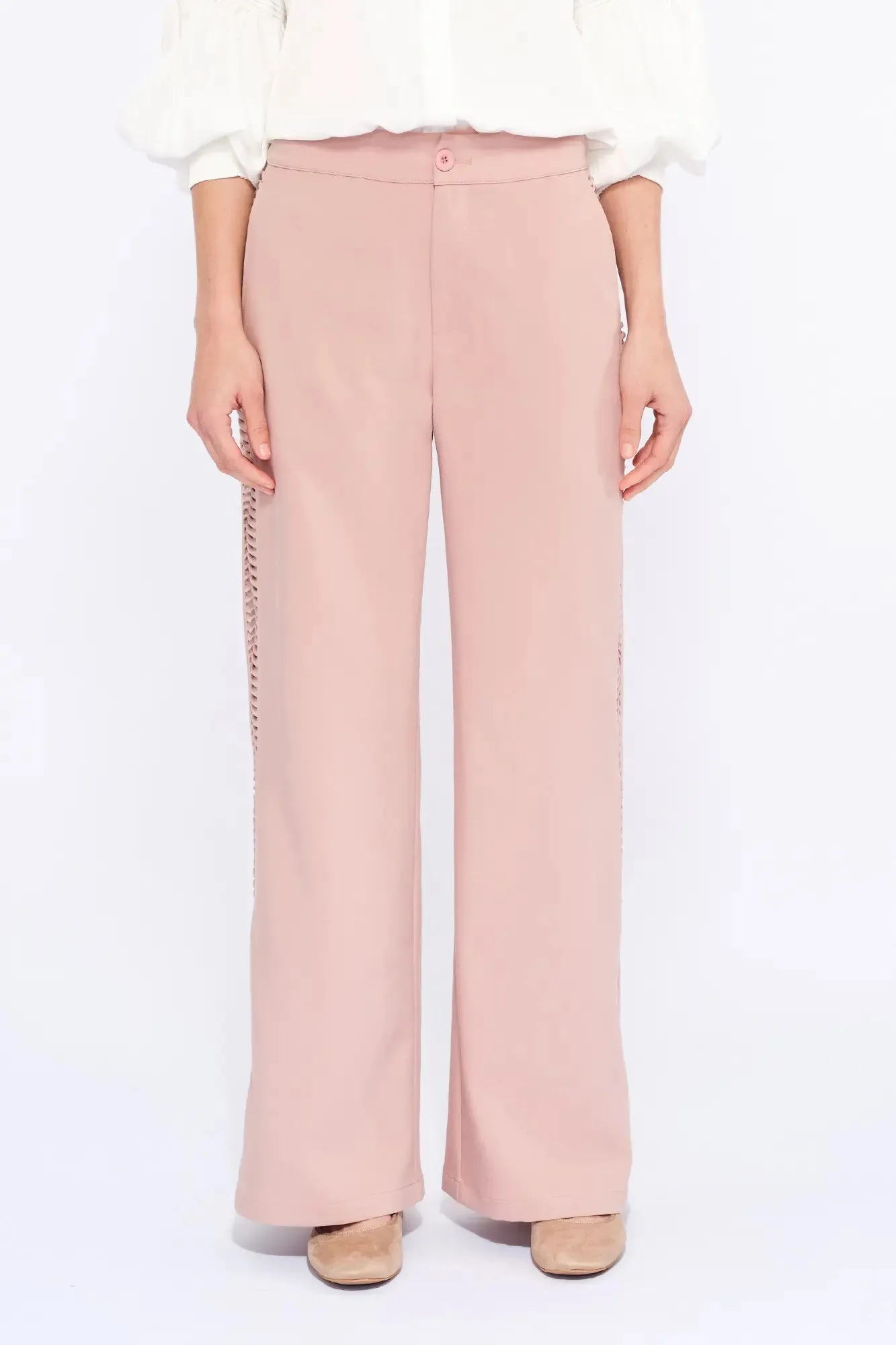 Parker Straight-Leg Trouser | Rose sold by Folklore Shop product image thumbnail 2