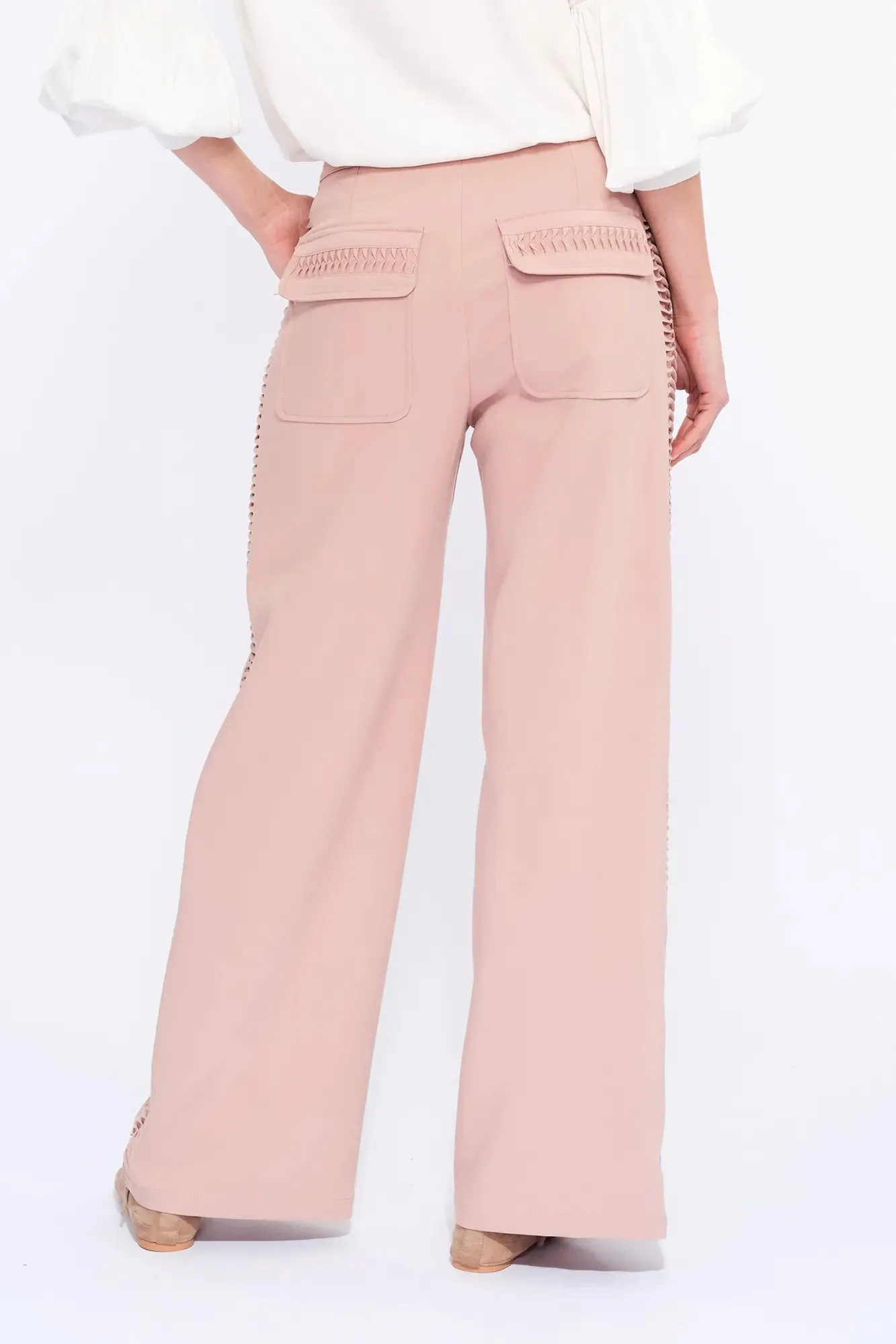 Parker Straight-Leg Trouser | Rose sold by Folklore Shop product image thumbnail 4