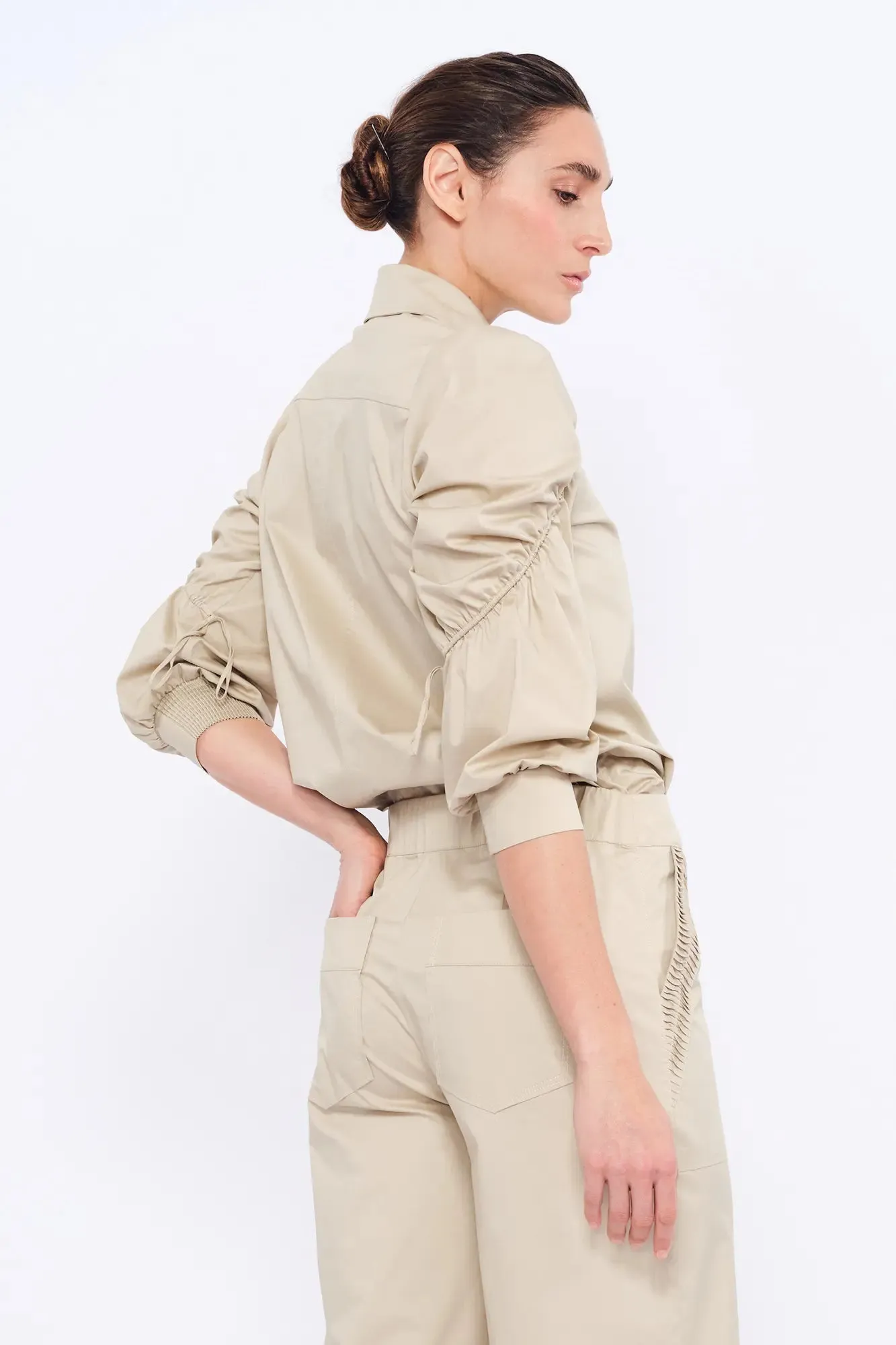 Bimba Puff Sleeve Stretch Cotton Blouse sold by Folklore Shop product image thumbnail 4