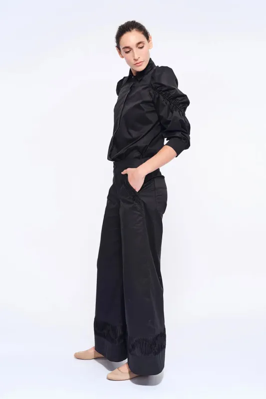 Bimba Puff Sleeve Blouse | Black sold by Folklore Shop