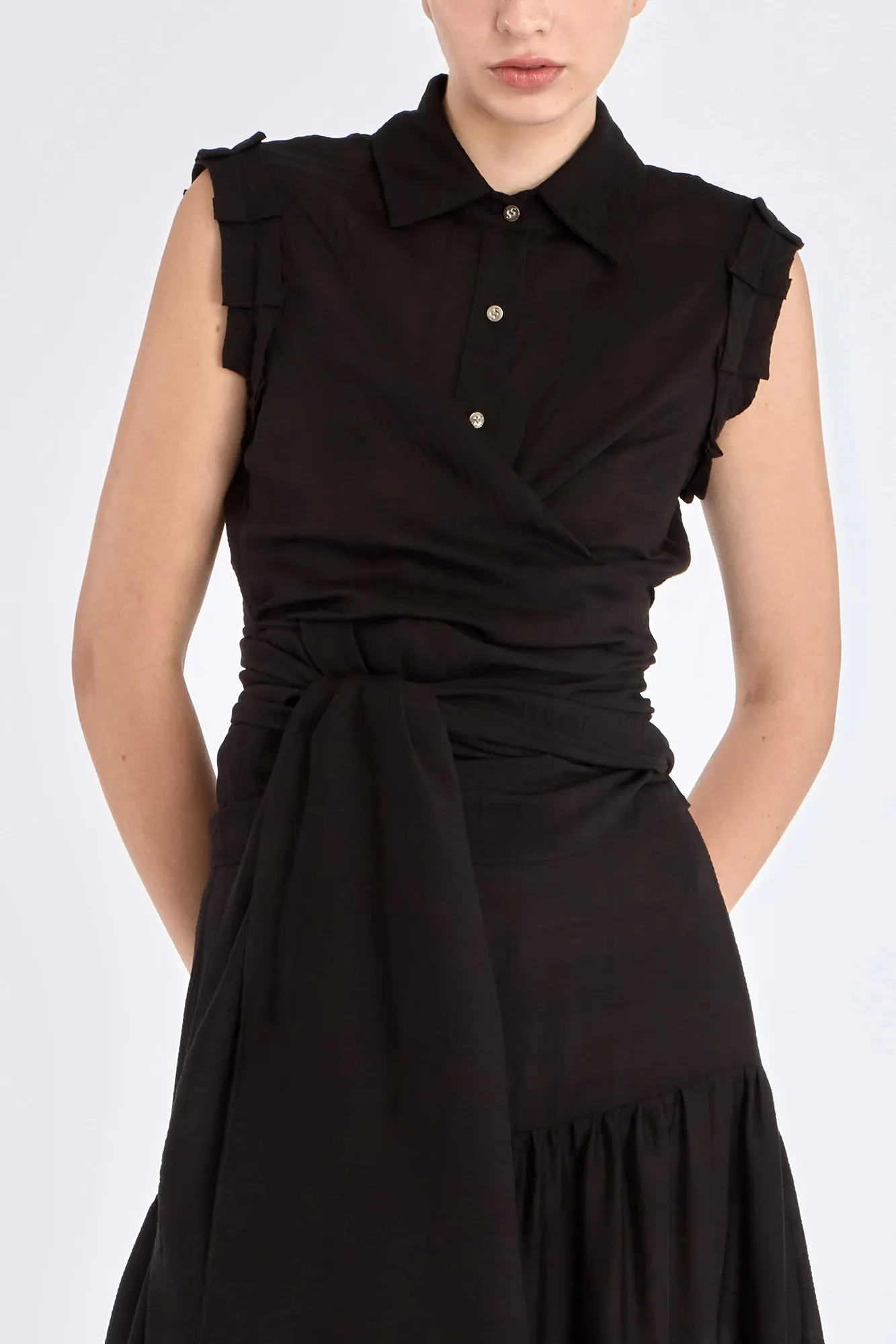 Harlow Wrap Blouse | Black sold by Folklore Shop product image thumbnail 5