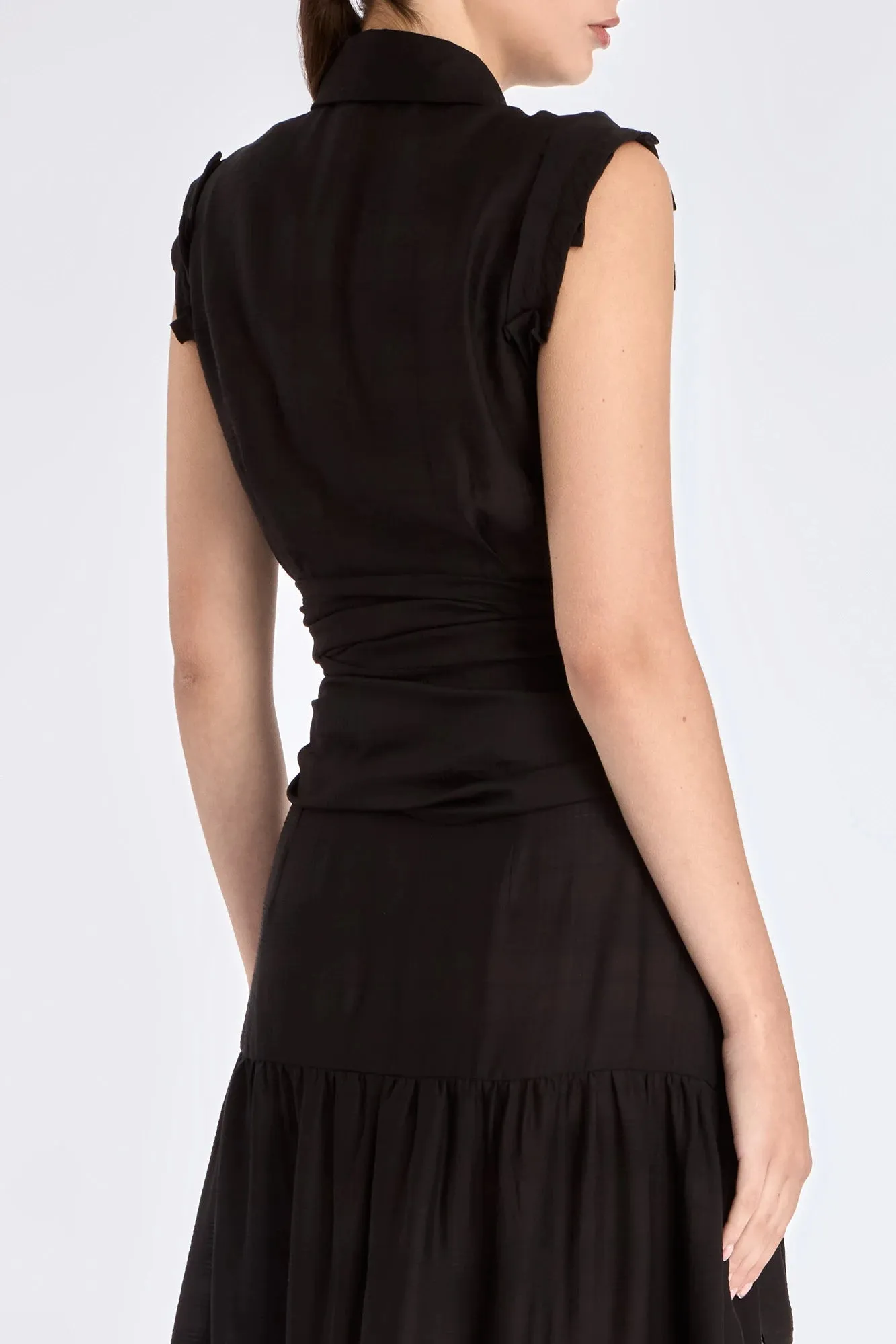 Harlow Wrap Blouse | Black sold by Folklore Shop product image thumbnail 4