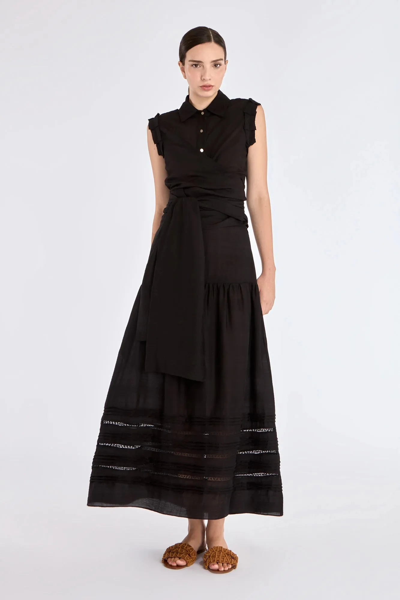 Harlow Wrap Blouse | Black sold by Folklore Shop