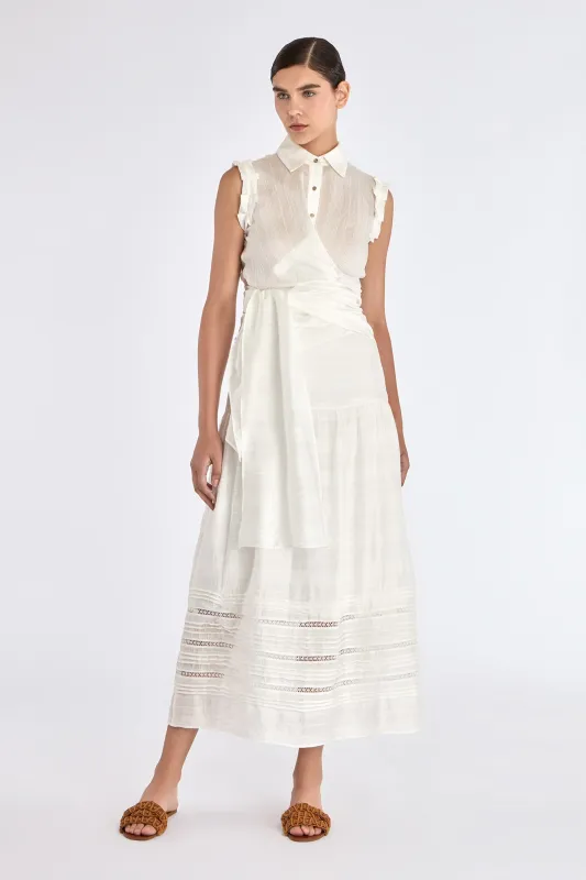 Harlow Wrap Blouse | Off White sold by Folklore Shop