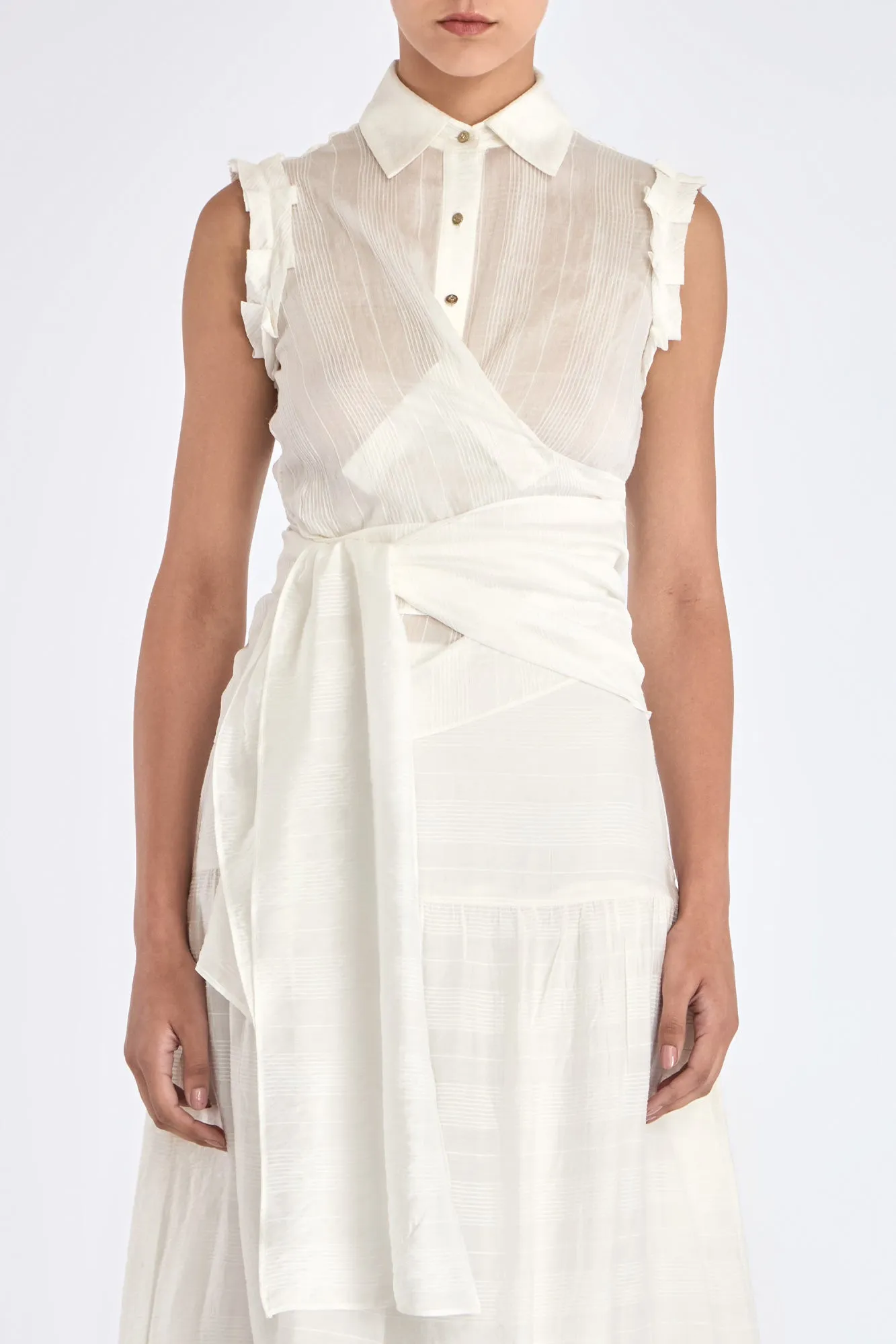 Harlow Wrap Blouse | Off White sold by Folklore Shop product image thumbnail 2