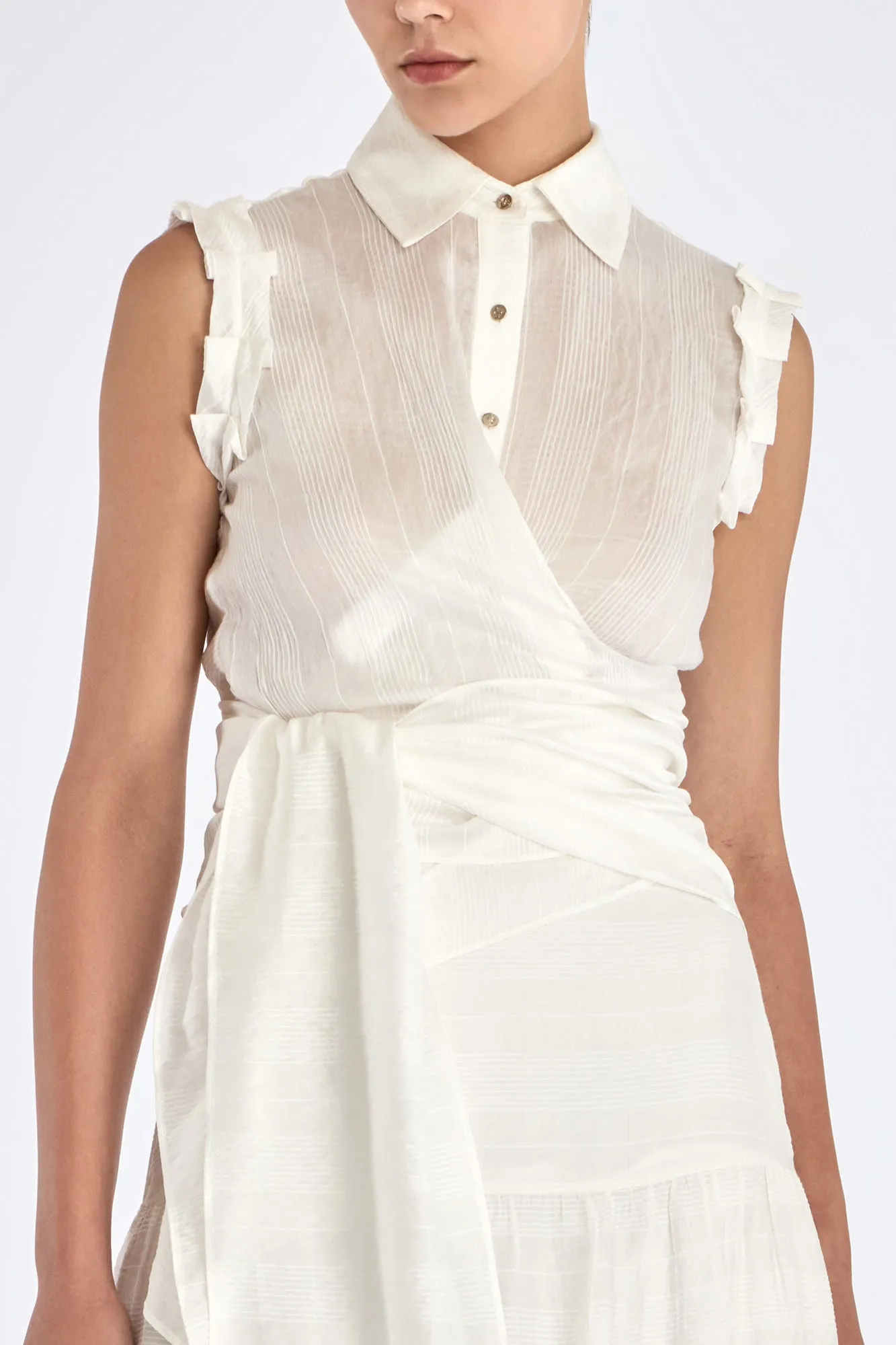 Harlow Wrap Blouse | Off White sold by Folklore Shop product image thumbnail 5