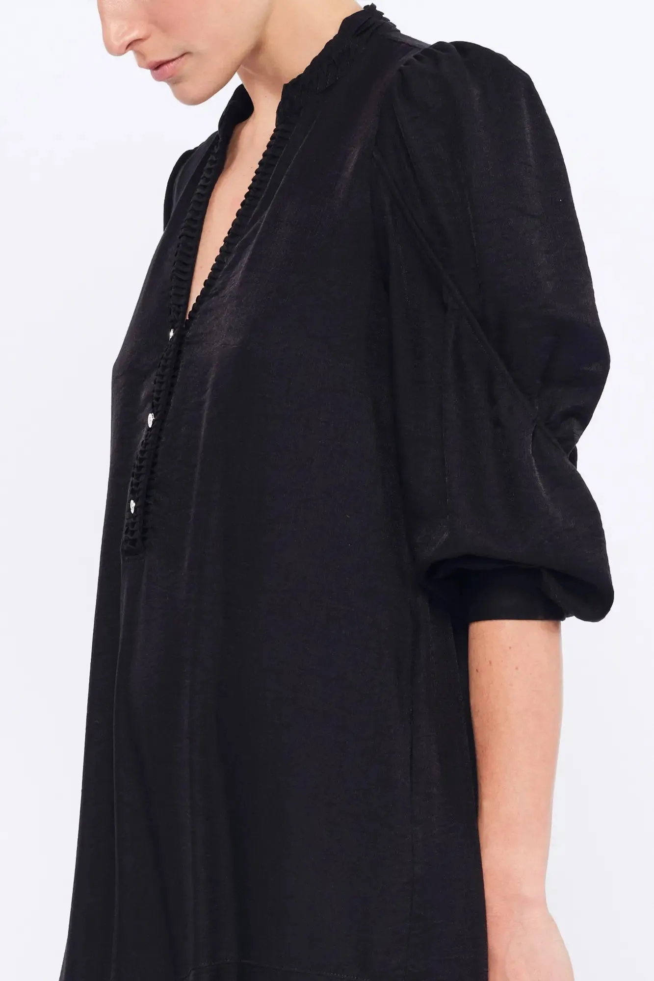 Carlie Asymmetrical Dress | Black sold by Folklore Shop product image thumbnail 5