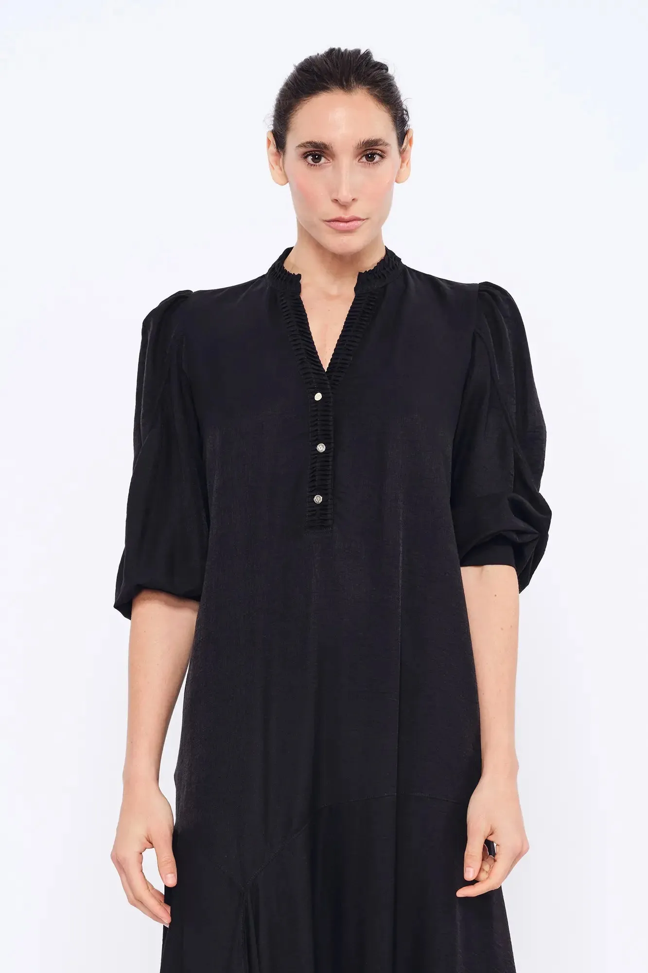 Carlie Asymmetrical Dress | Black sold by Folklore Shop product image thumbnail 4