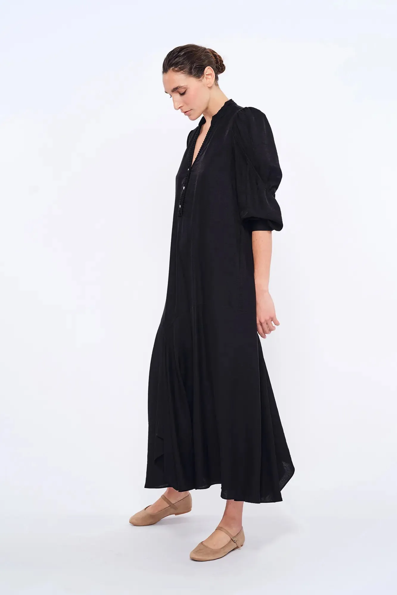 Carlie Asymmetrical Dress | Black sold by Folklore Shop product image thumbnail 2