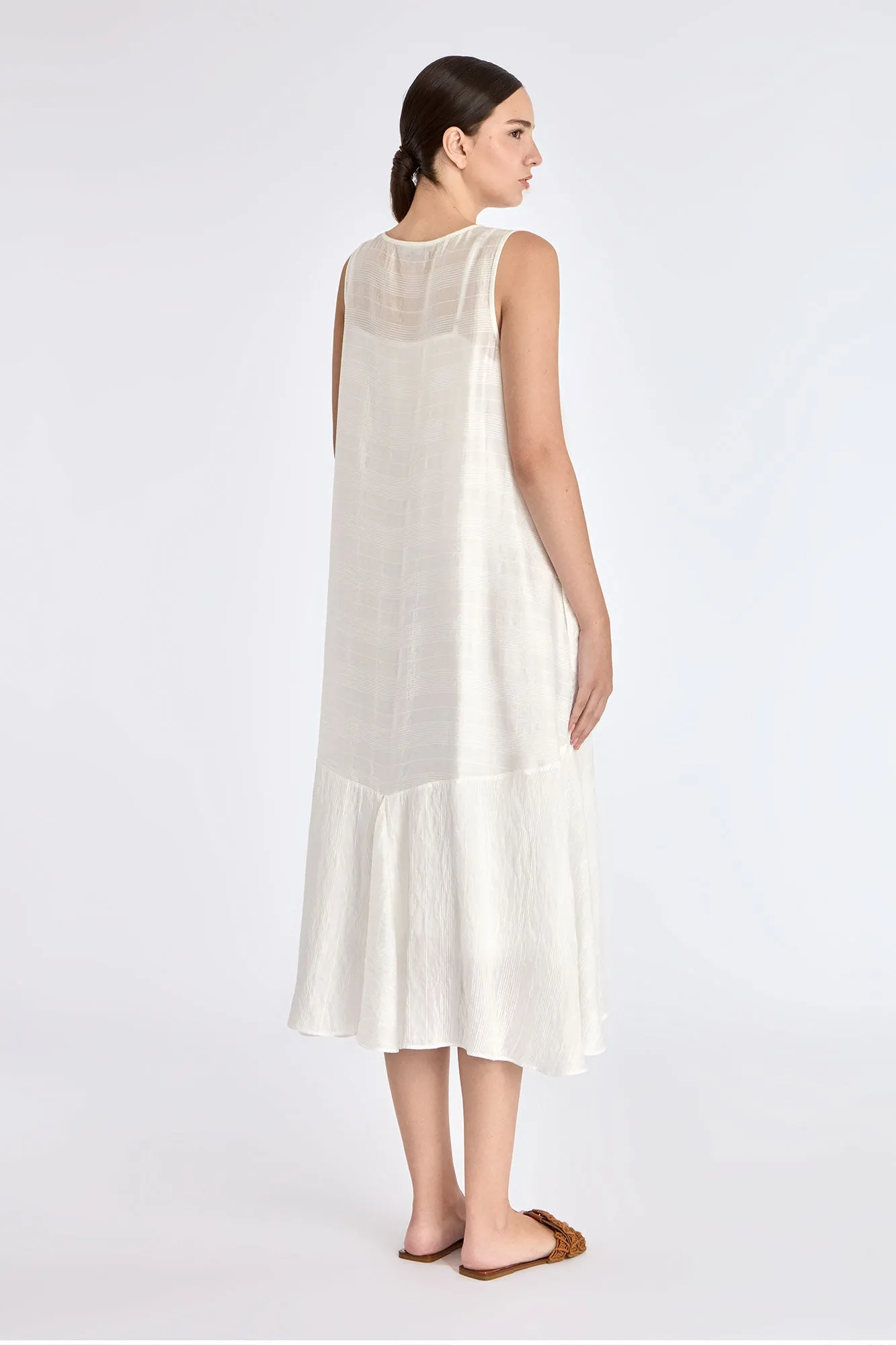 Lenox Godet Dress | Off White sold by Folklore Shop product image thumbnail 3