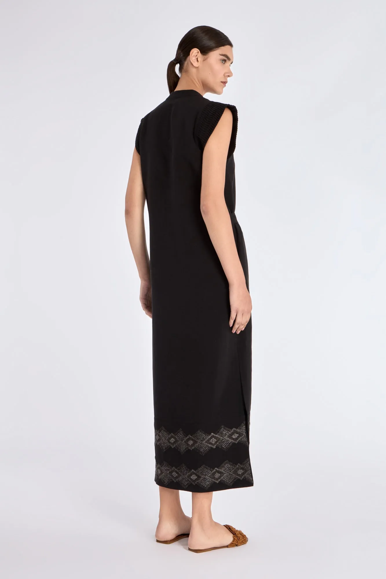 Denver Artisan Embroidered Dress | Black sold by Folklore Shop product image thumbnail 3