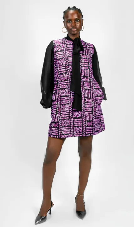 Ajah New Collection Drop2 - 1960s-Inspired A-Line Shift Dress In Batik Cotton sold by Folklore Shop product image thumbnail 4