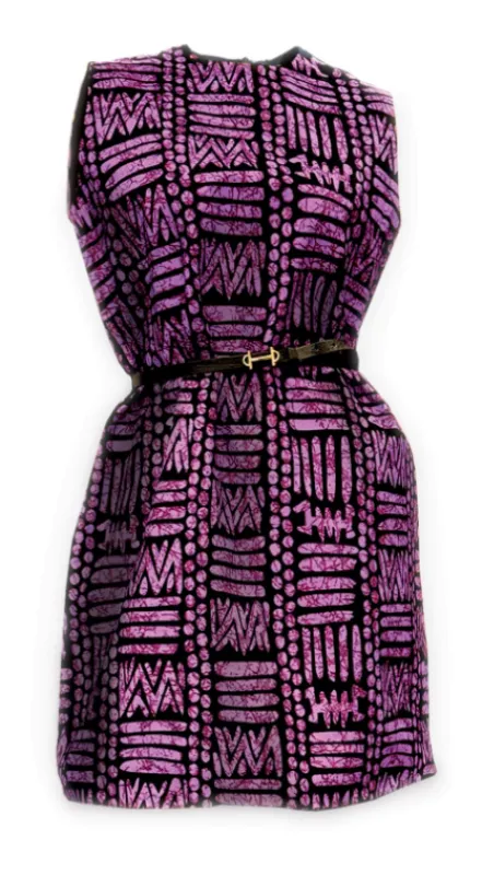 Ajah New Collection Drop2 - 1960s-Inspired A-Line Shift Dress In Batik Cotton sold by Folklore Shop