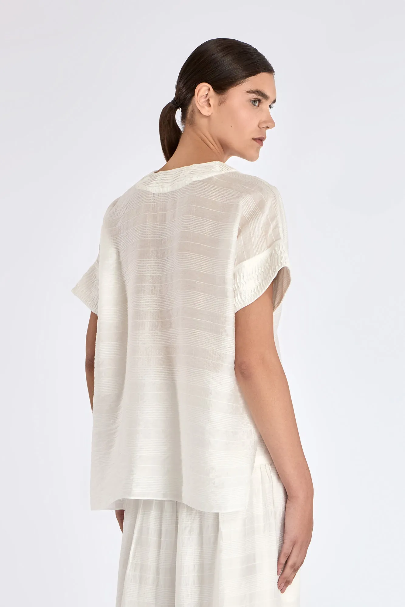 Ivy V-Neck Blouse | Off White sold by Folklore Shop product image thumbnail 4