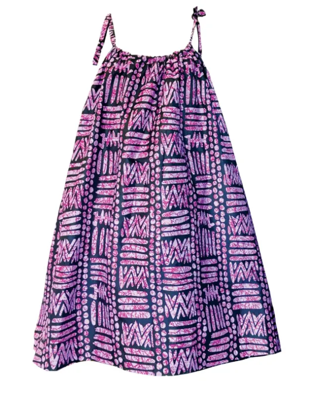 Ajah New Collection Drop2 - Gathered Spaghetti Strap Batik Mini Dress sold by Folklore Shop