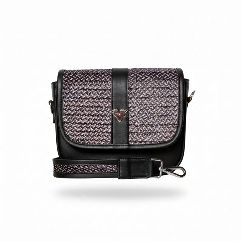 Leather Crossbody Bag Carriel Black sold by Folklore Shop