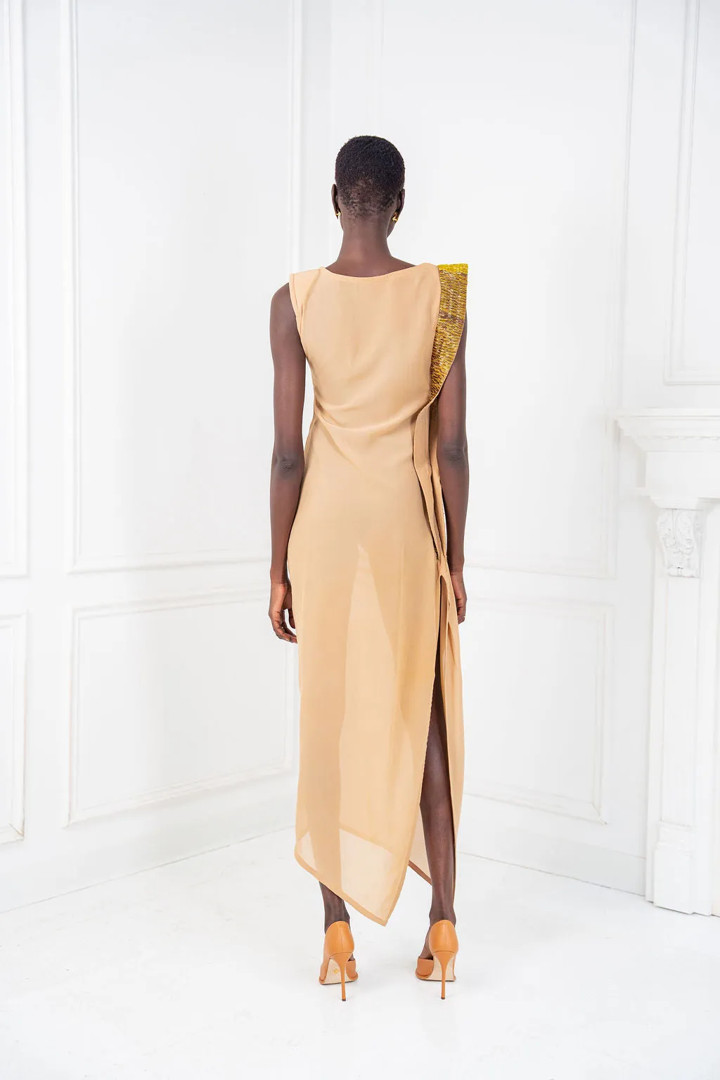 The Aurelia Beaded Silk Chiffon Gown sold by Folklore Shop product image thumbnail 3