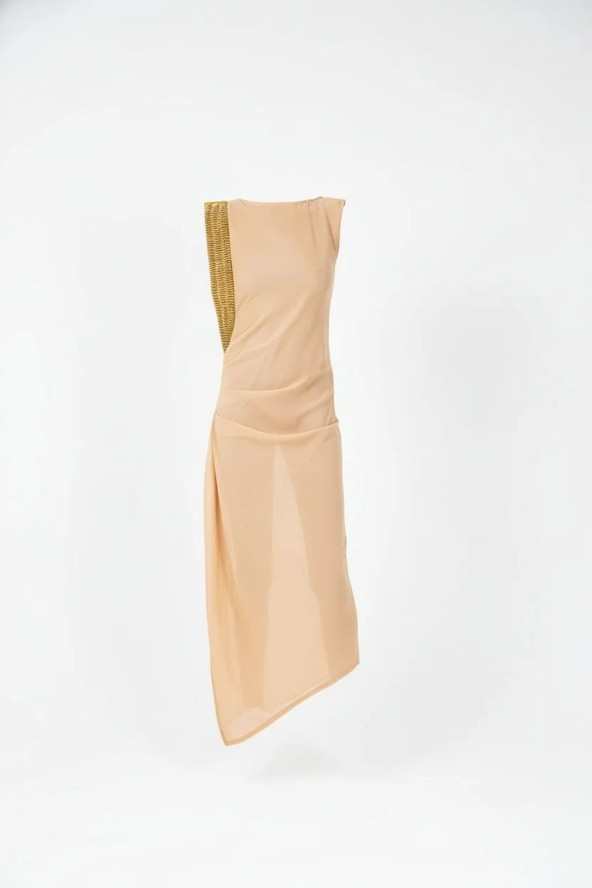 The Aurelia Beaded Silk Chiffon Gown sold by Folklore Shop product image thumbnail 4