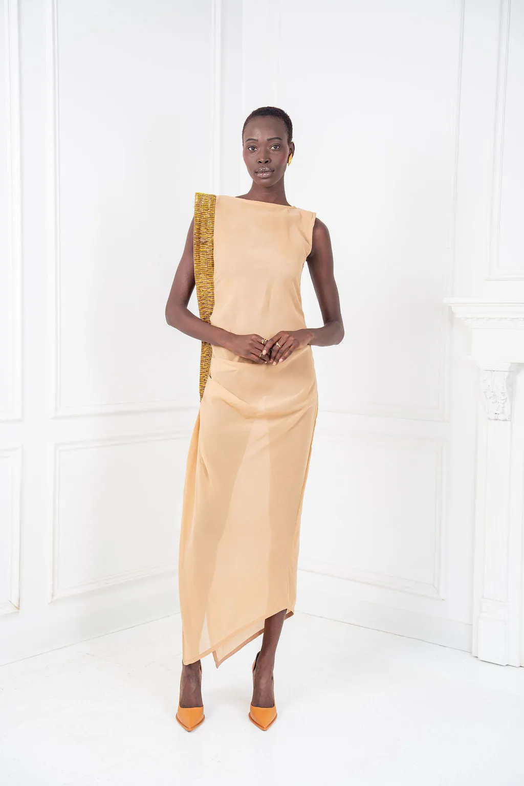 The Aurelia Beaded Silk Chiffon Gown sold by Folklore Shop product image thumbnail 2