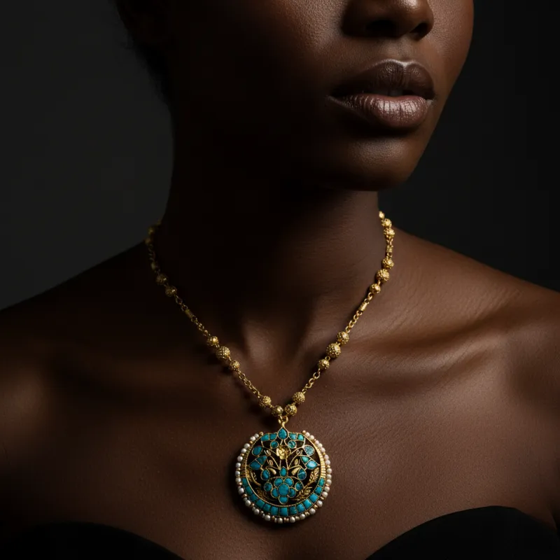 Phiroza pendant made by Folklore Shop