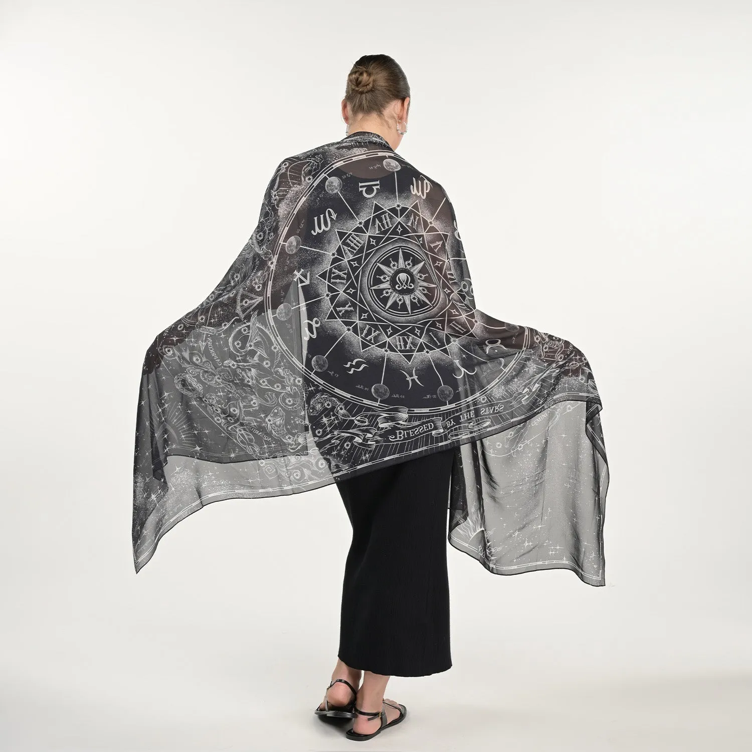 Zodiac Silk Chiffon Scarf sold by Folklore Shop product image thumbnail 3