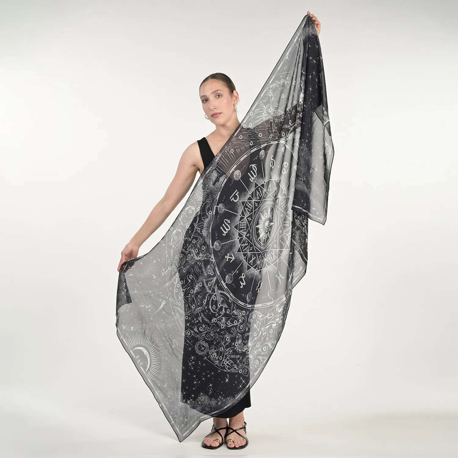 Zodiac Silk Chiffon Scarf sold by Folklore Shop product image thumbnail 5