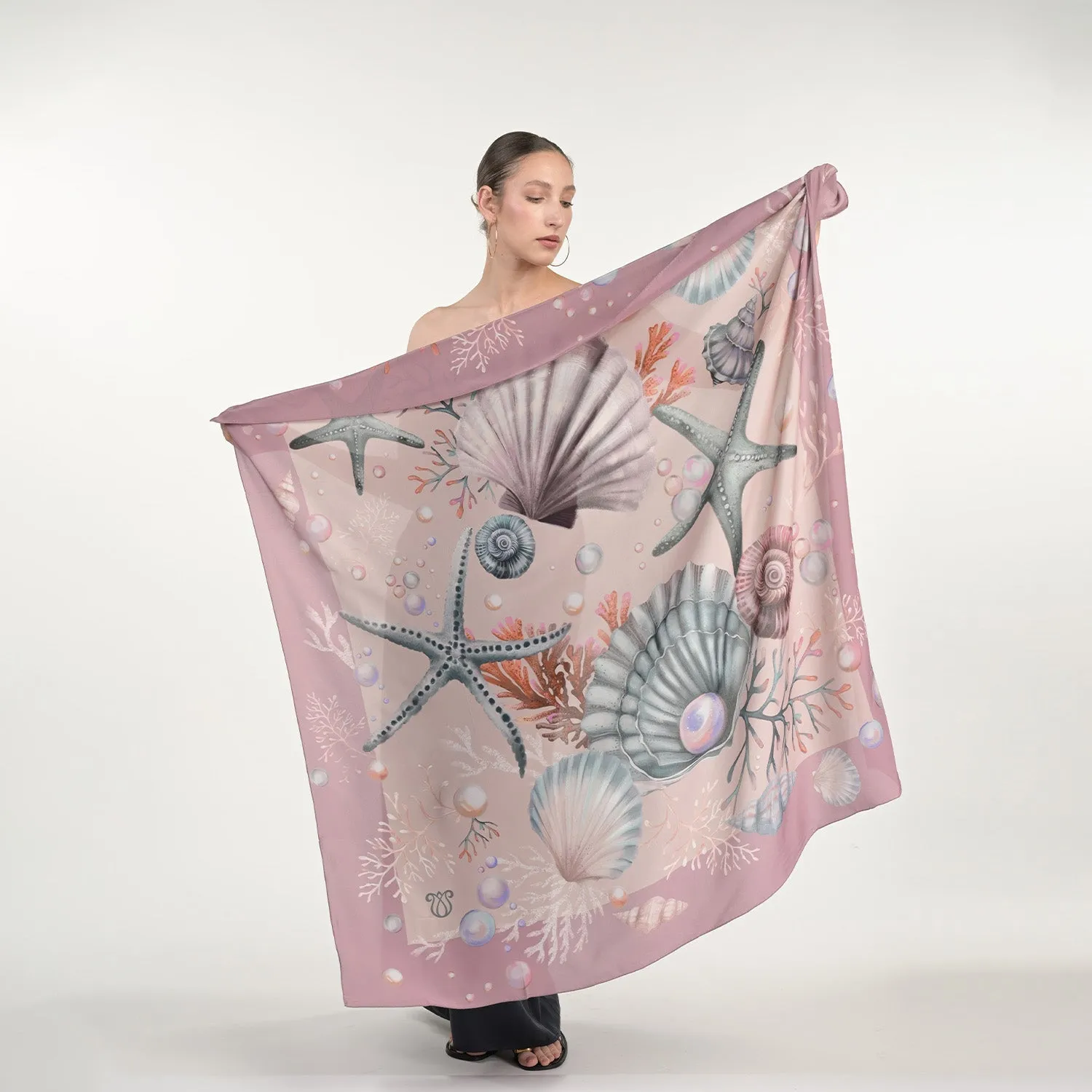 Shells And Pearls Scarf sold by Folklore Shop product image thumbnail 4