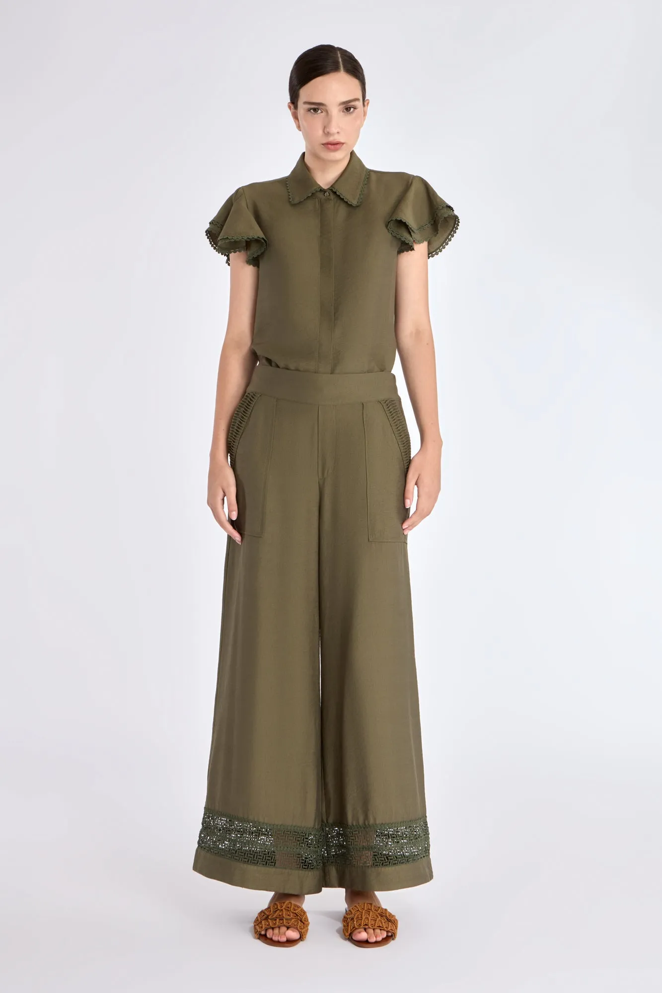 Clark Ease Pant | Olive sold by Folklore Shop