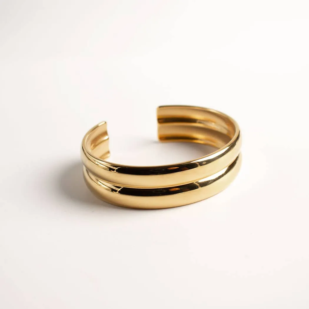 Chunky Gold Statement Bangle sold by Folklore Shop product image thumbnail 5