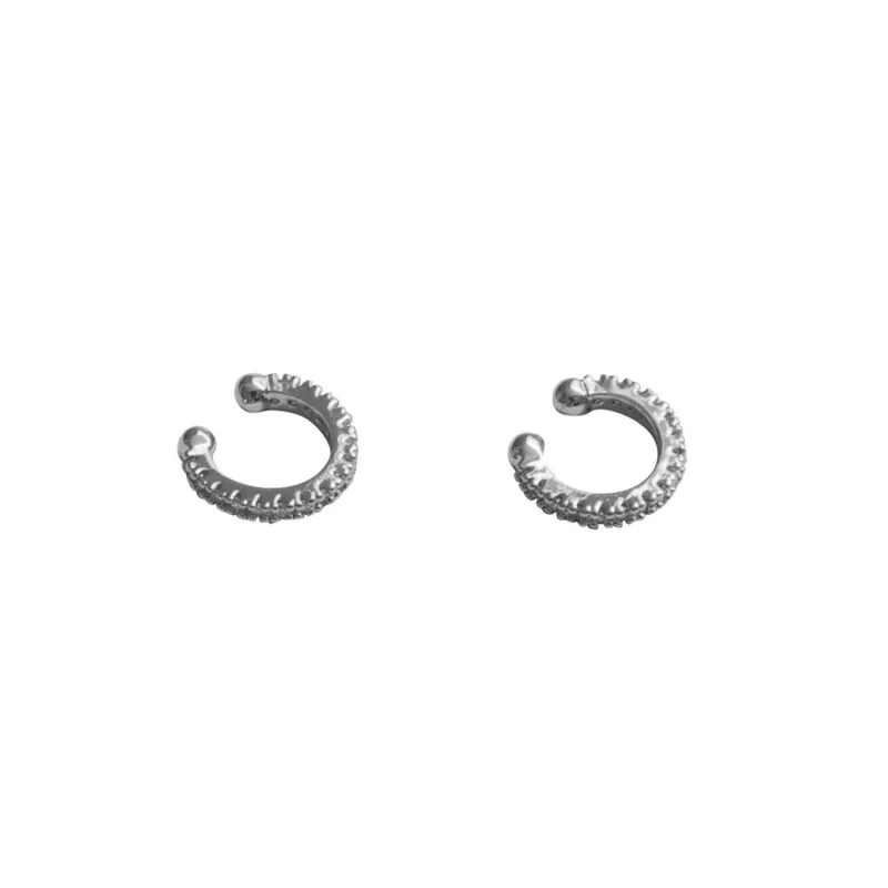 Double Pavé Ear Cuff Silver sold by Folklore Shop