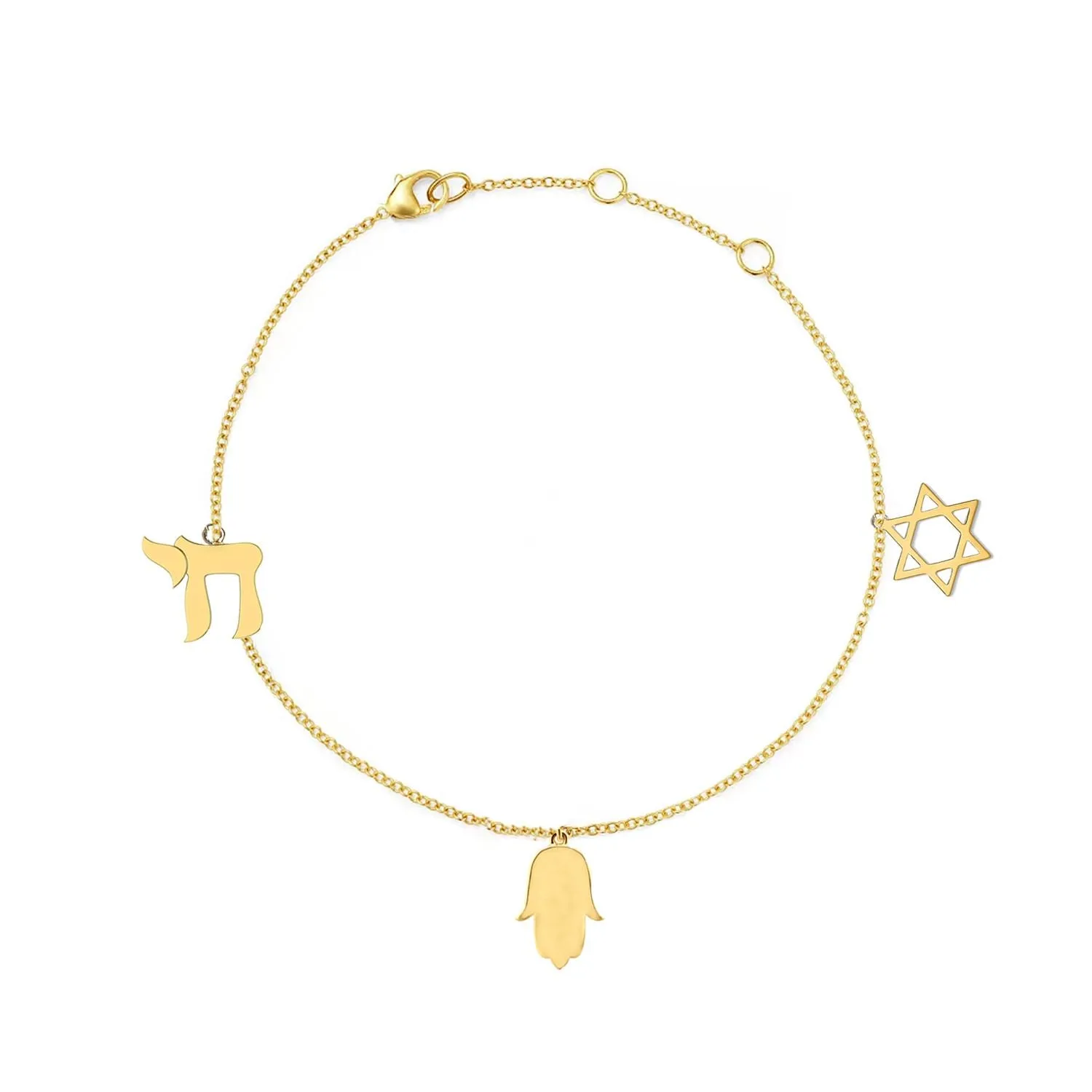 Gold Jewish Charm Bracelet sold by Folklore Shop product image thumbnail 5