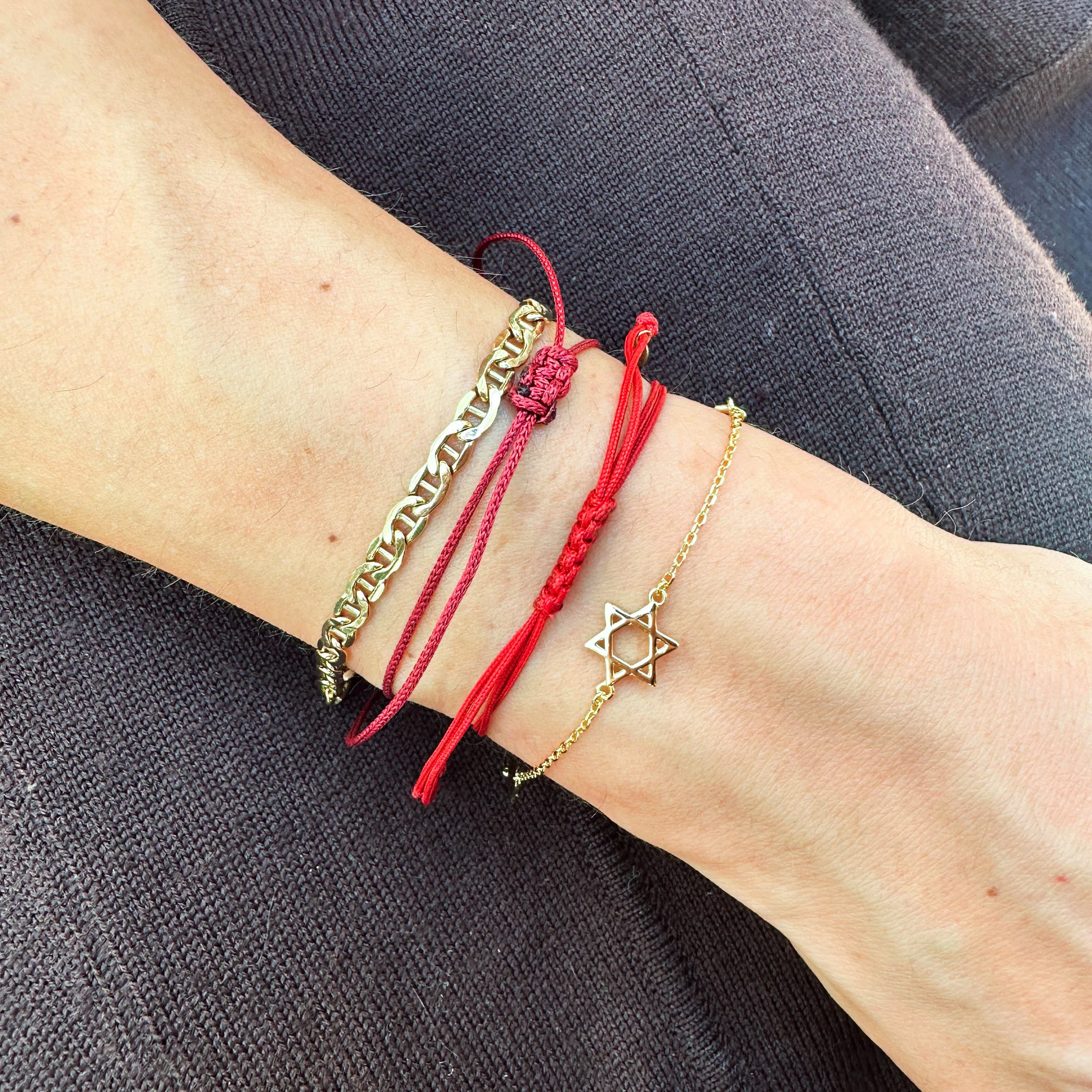 Gold Jewish Charm Bracelet sold by Folklore Shop product image thumbnail 4