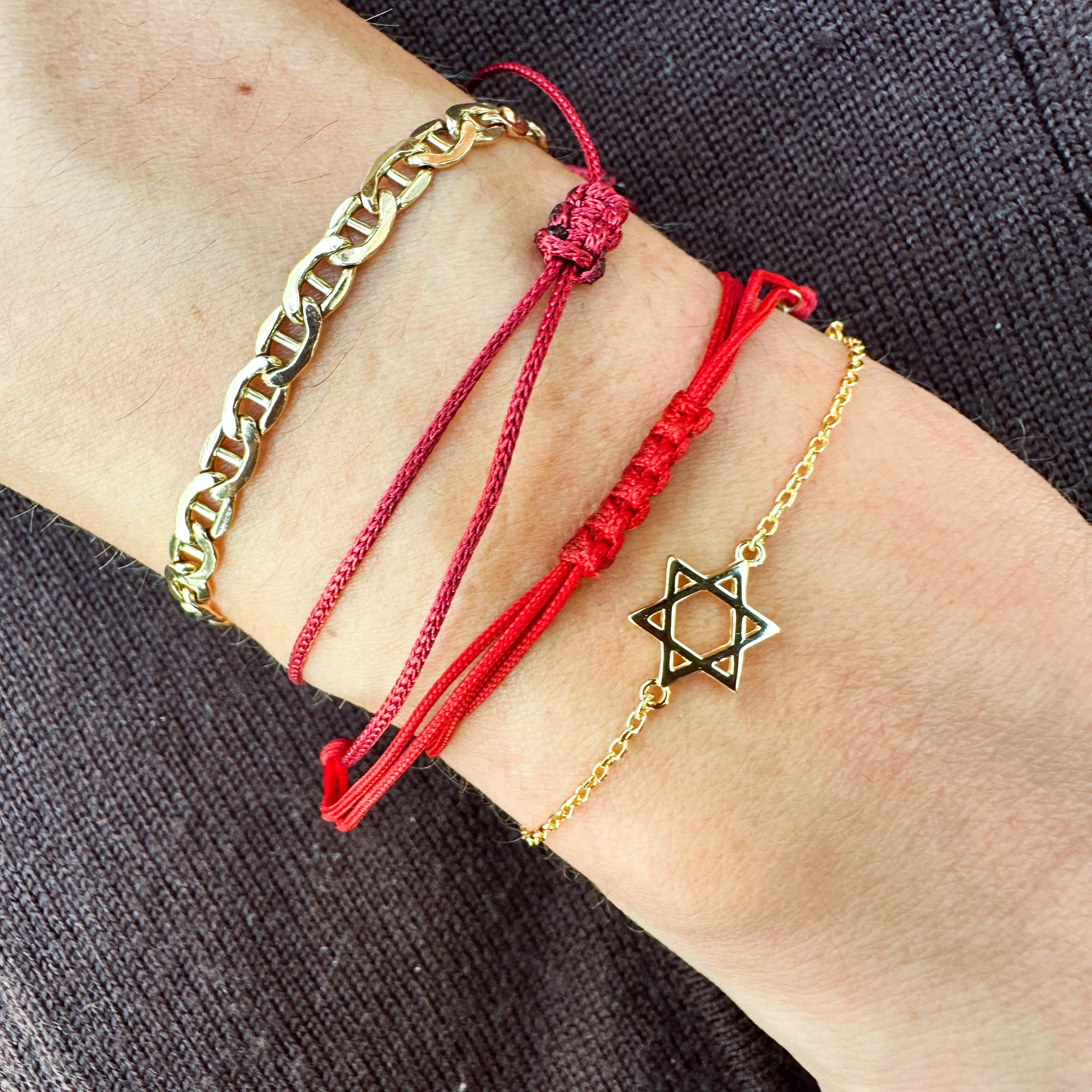 Gold Jewish Charm Bracelet sold by Folklore Shop product image thumbnail 3