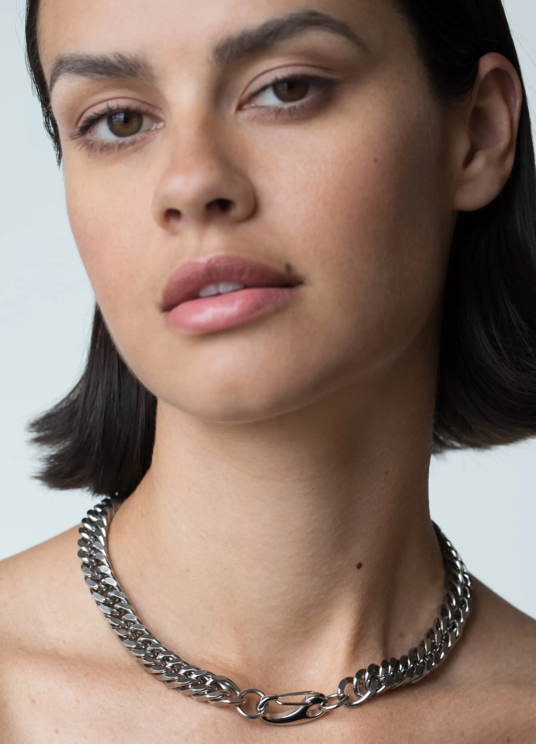 Chunky Silver Chain Necklace sold by Folklore Shop product image thumbnail 2