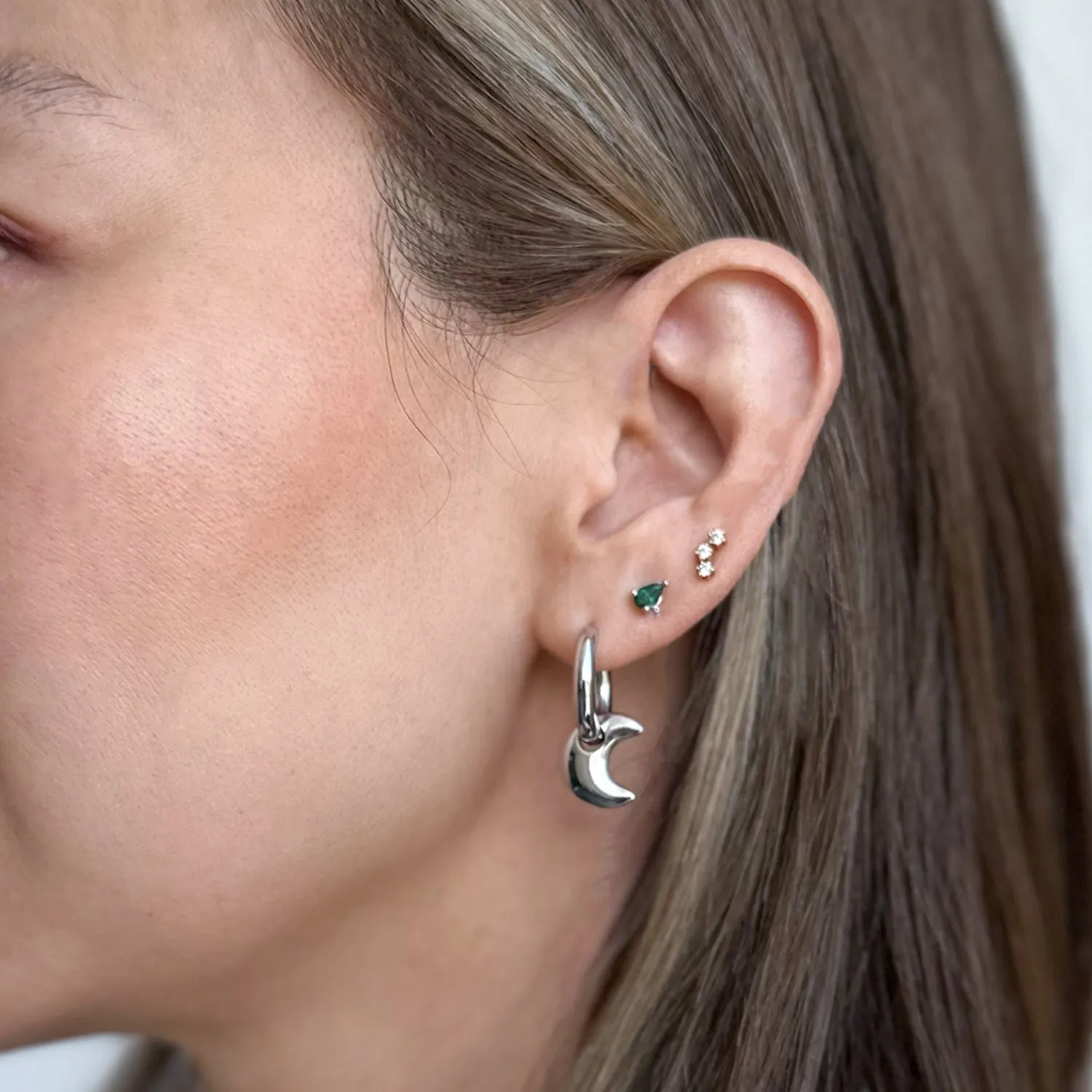 Moon Huggies Removable Charm Earring sold by Folklore Shop product image thumbnail 3