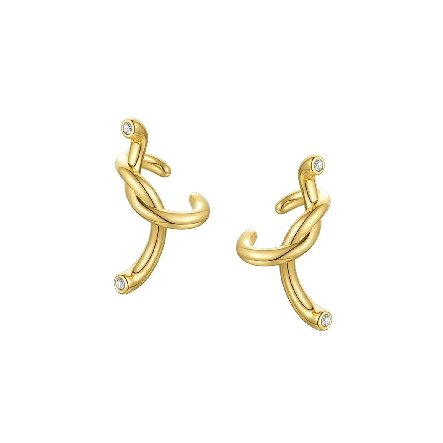 Twist Gold Pave Ear Cuff sold by Folklore Shop