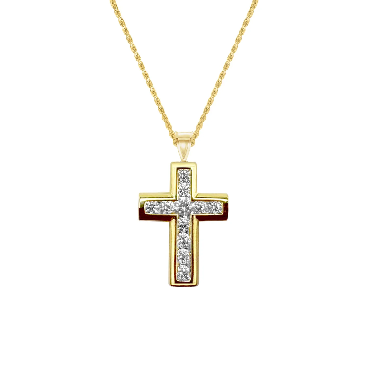 Pave Cross Pendant Necklace sold by Folklore Shop